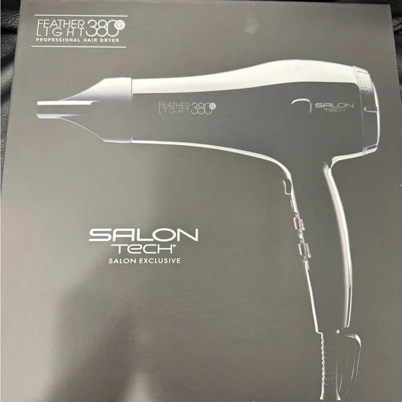 NWT Feather Light 380 Professional Hair Dryer - Black - Picture 1 of 3